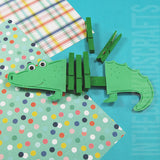 Clothespin Alligator Craft Fine Motor Activity for Kids