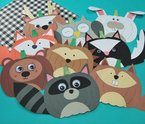 Decorated Pumpkin Crafts (Woodland Animals Edition)