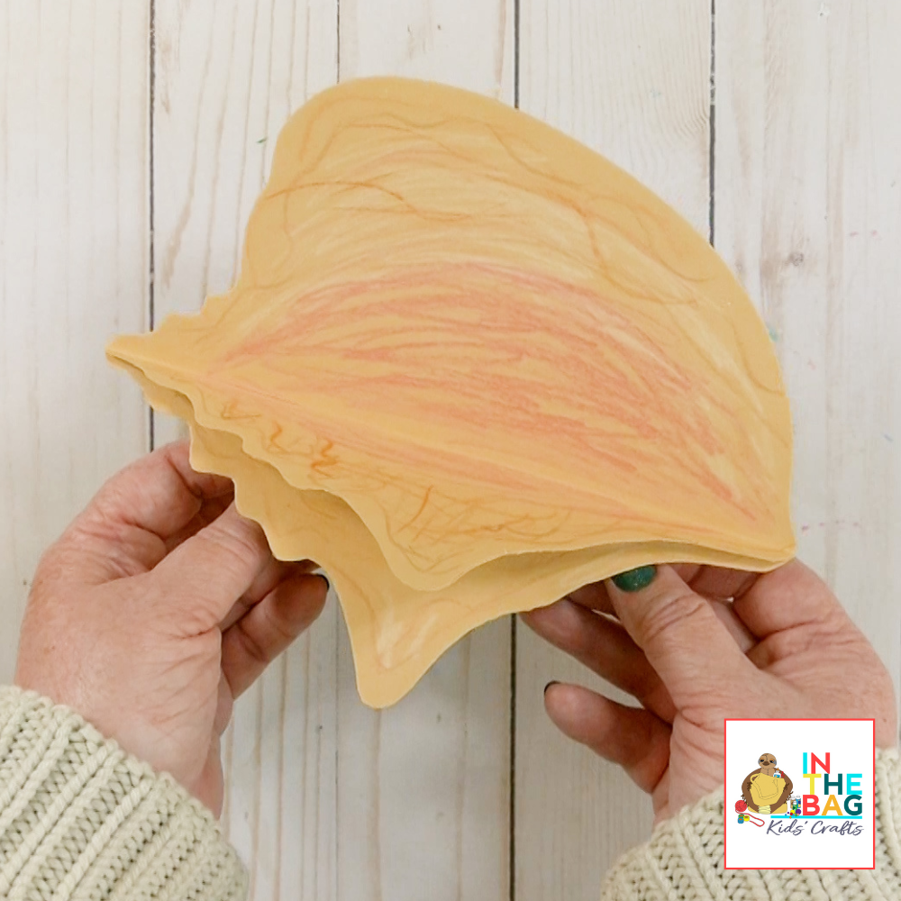 3D Paper Conch Shell Craft – In the Bag Kids' Crafts
