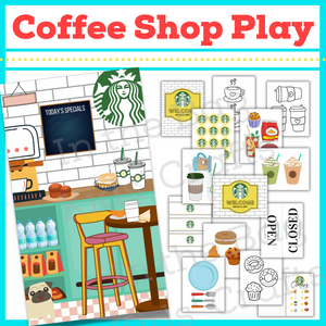 Coffee Shop Printable Poster Play Set