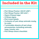 Pet Shop Printable Play Poster Set