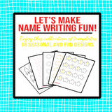 Name Writing System with Seasonal Worksheets