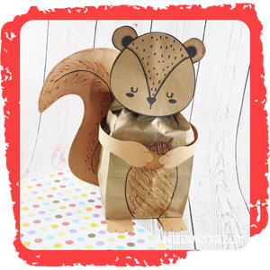 Paper Bag Squirrel Craft Printable